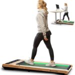Sportstech Walking Pad mit Steigung, 150 kg belastbar, 8 km/h, Under Desk, Laufband für Zuhause Schreibtisch mit LED-Beleuchtung, fürs Home Office, Schrittzähler, bis 8 km/h, Treadmill, sWalk