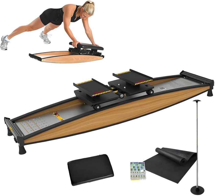 Ski-Trainingsgerät, Professioneller Skitrainer Für Das Ganzkörpertraining, Schnee-Ski-Simulator für das Fitnessstudio zu Hause, Gleichgewichtsgerät, 150 Kg Belastbarkeit