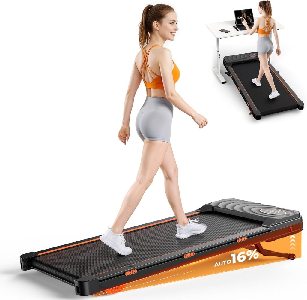 JAGJOG Walking Pad mit 16% automatischer Steigung für Zuhause und Büro, App