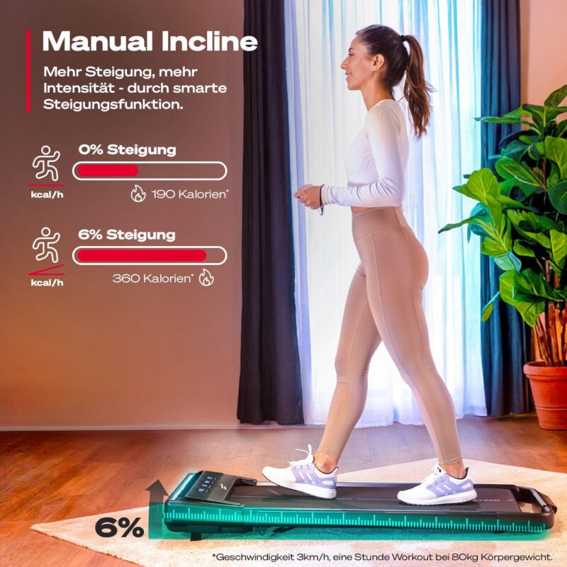 Sportstech, Laufband für Zuhause klappbar + gelenkschonend Walking Pad