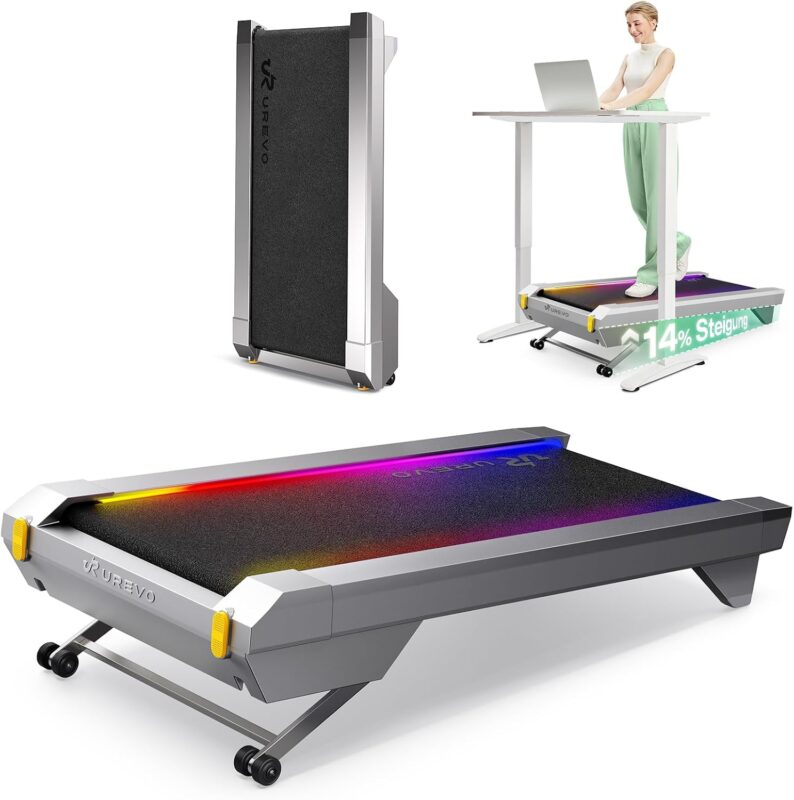 UREVO CyberPad Smart Walking Pad Laufband mit 14% automatischer Steigung