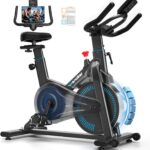 Wenoker Heimtrainer Fahrrad mit App & LCD-Display,Leises Spinning Bike