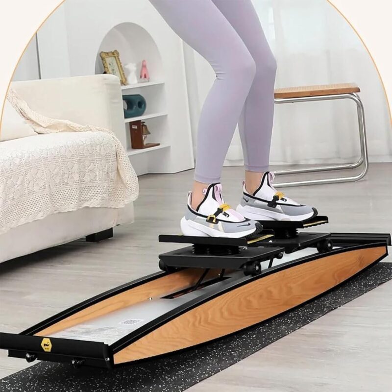 Ski-Trainingsgerät, simuliertes Ski-Gerät für den Innenbereich, für das Training von Taille, Bauch und Beinen, Schnee-Ski-Simulator für das Fitnessstudio zu Hause
