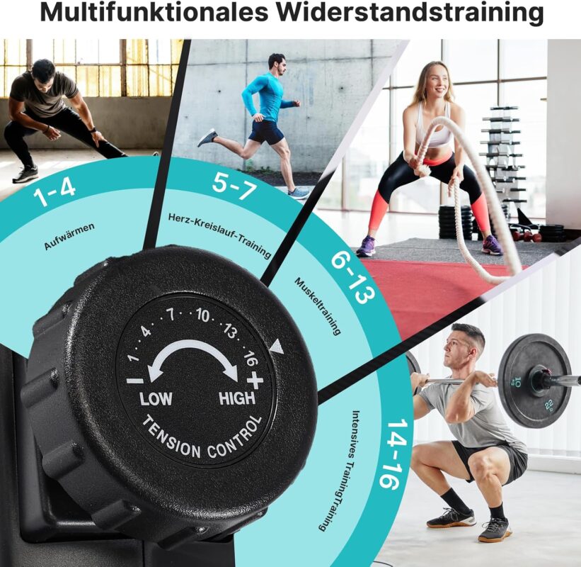 Wenoker Ergometer Liege 16 Widerstandsstufen Bis 160KG