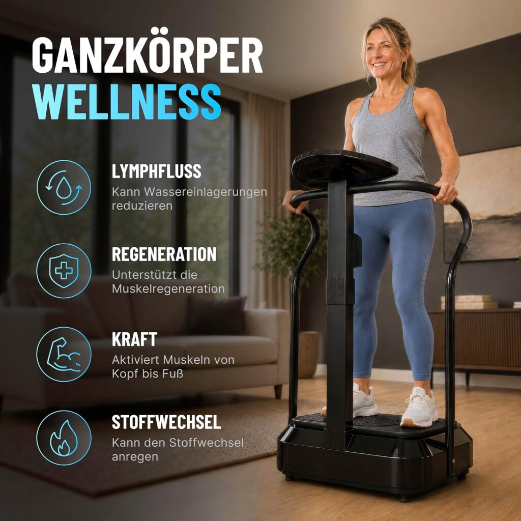 Bluefin Fitness Vibration Plate | Pro Model | Upgraded Design with Silent Motors | Comes with Built in Speakers